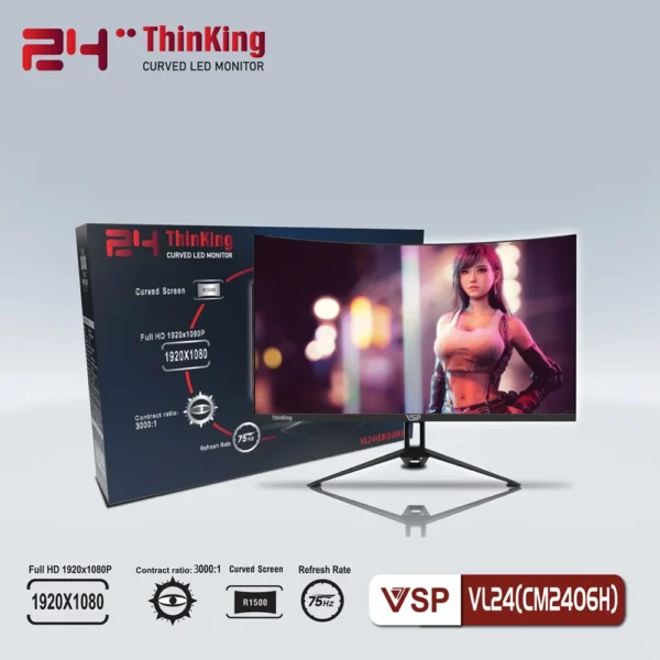 Màn hình cong LCD 24” VSP VL24 (CM2406H) Chính hãng