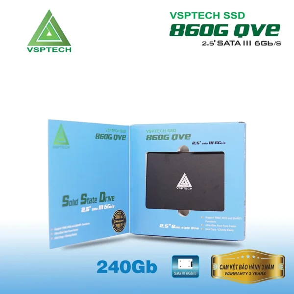 SSD 240G VSPTECH 860G QVE (Vỏ nhôm – 500/450MBs) Chính hãng