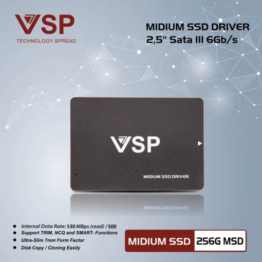 SSD 256G VSPTECH MSD (Vỏ nhôm – 530/500MBs) Chính hãng
