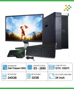Dell Precision T3610 Xeon E5-2680/RAM 32GB/SSD 240GB/GTX1050Ti/LCD 24″