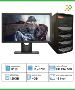 Máy Tính PC Văn Phòng H110/CPU i7-6700/RAM 4GB/SSD 120GB/19 inch