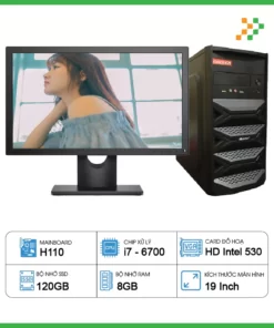 Máy Tính PC Văn Phòng H110/CPU i7-6700/RAM 8GB/SSD 120GB/19 inch
