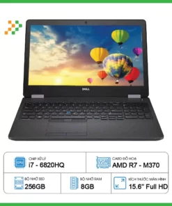 Laptop Dell Latitude E5570 Core i7-6600U 8GB SSD 256GB 15.6 inch FHD Windows 10
