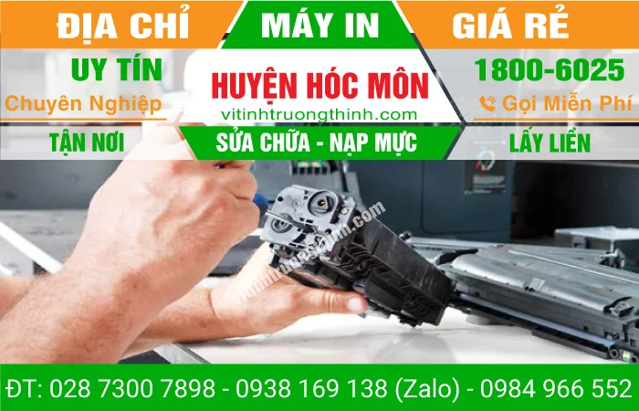 Dịch vụ sửa máy in huyện hóc môn - Đổ bơm châm thay nạp mực máy in Hóc Môn