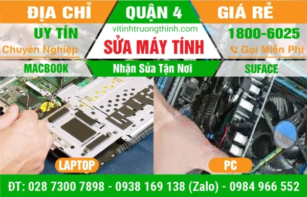 Dịch Vụ Sửa máy tính Quận 4