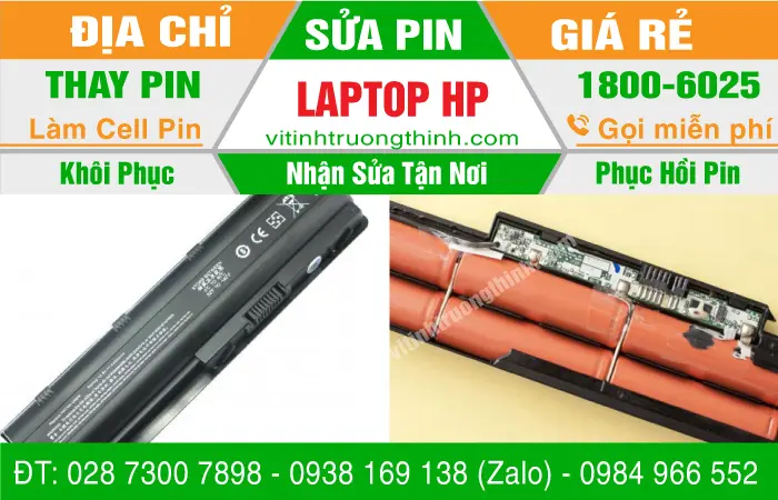 【 Cửa Hàng 】 Sửa Pin Laptop HP - Thay Cell Pin Chính Hãng- Trường Thịnh