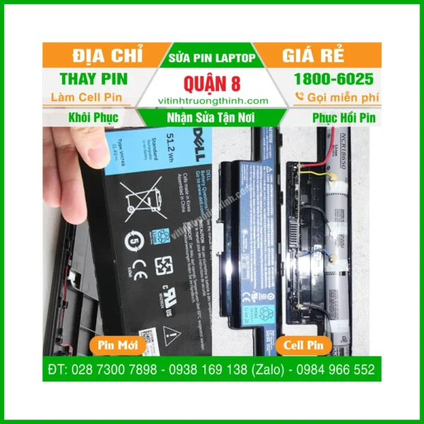 Thay Thế Sửa Chữa Làm Cell Pin Laptop Quận 8