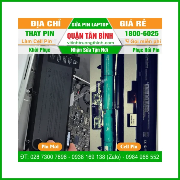 Thay Thế Sửa Chữa Làm Cell Pin Laptop Quận Tân Bình