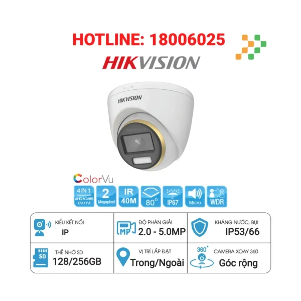 Camera HIK DS-2CE72DF3T-FS