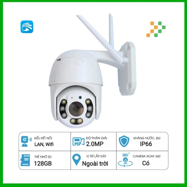 Camera IP Wifi Ngoài Trời YOOSEE D08S 8LED