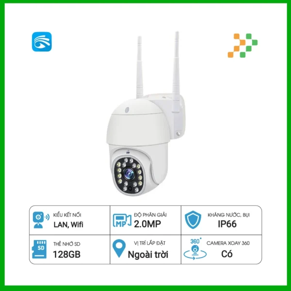 Camera IP Wifi Ngoài Trời YOOSEE D16A 16LED