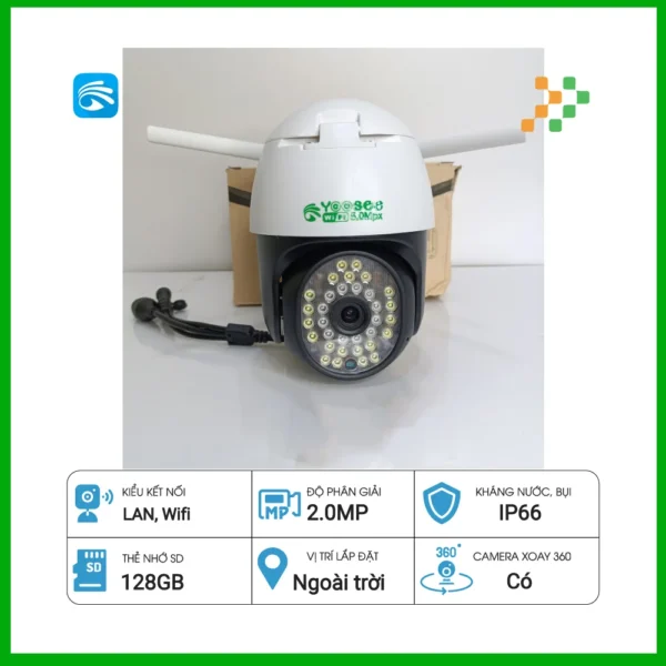 Camera IP Wifi Ngoài Trời YOOSEE PTZ D33S (PTZ 33LED)