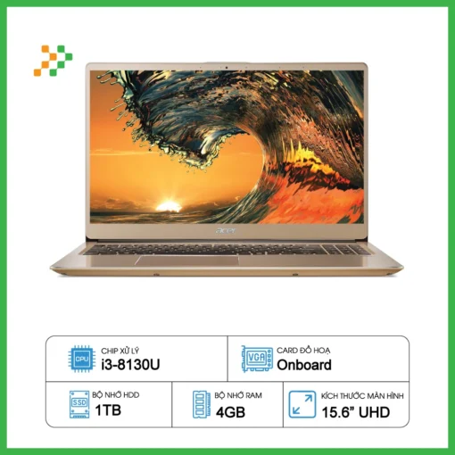 Laptop Acer Swift 3 SF315-52-38YQ (15.6″ FHD/i3-8130U/4GB/1TB HDD/UHD 620/Win10/1.6 kg)