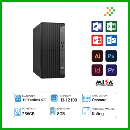 Máy Tính PC HP Prodesk 400 G9 MT 72K97PA (Intel Core i3-12100/8GB/256GB SSD/Windows 11 Home SL 64-bit/WiFi 802.11ax)