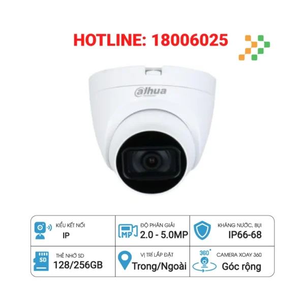 Camera HDCVI 5MP DAHUA DH-HAC-HDW1500TRQP-S2