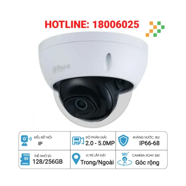 Camera IP AI 4.0MP DAHUA DH-IPC-HDBW3441EP-AS