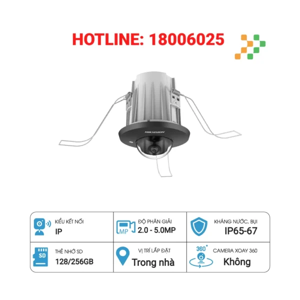 Camera IP Dome 2MP Hikvision DS-2CD2E23G2-U