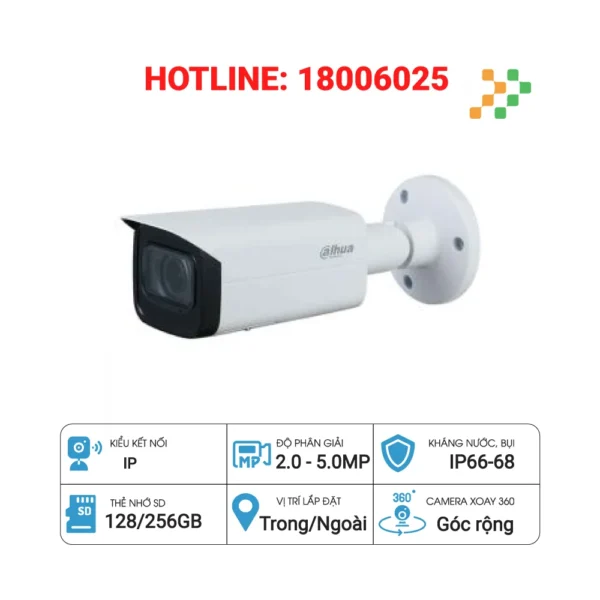 Camera IP Starlight 2.0MP DAHUA DH-IPC-HFW2231TP-ZS-S2