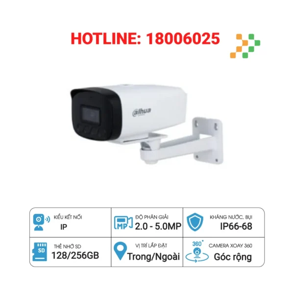 Camera IP thân trụ 2MP DAHUA DH-IPC-HFW1230V-A-I4-B