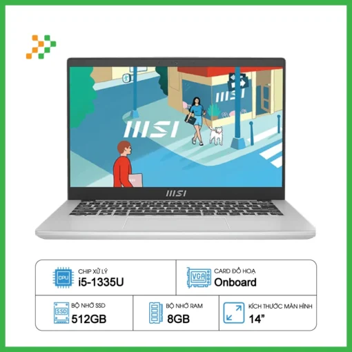 Laptop MSI Modern 14 C13M – 609VN (i5-1335U/RAM 8GB/512GB SSD/ Windows 11)