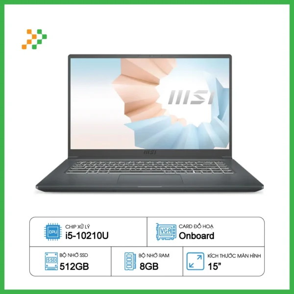 Laptop MSI Modern 15 A10M-667VN (i5-10210U/RAM 8GB/512GB SSD/ Windows 10)