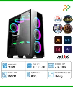 Máy tính PC Gaming 30083 Intel Core i3-12100F/8GB/256GB SSD/GeForce GTX 1650/Free DOS/
