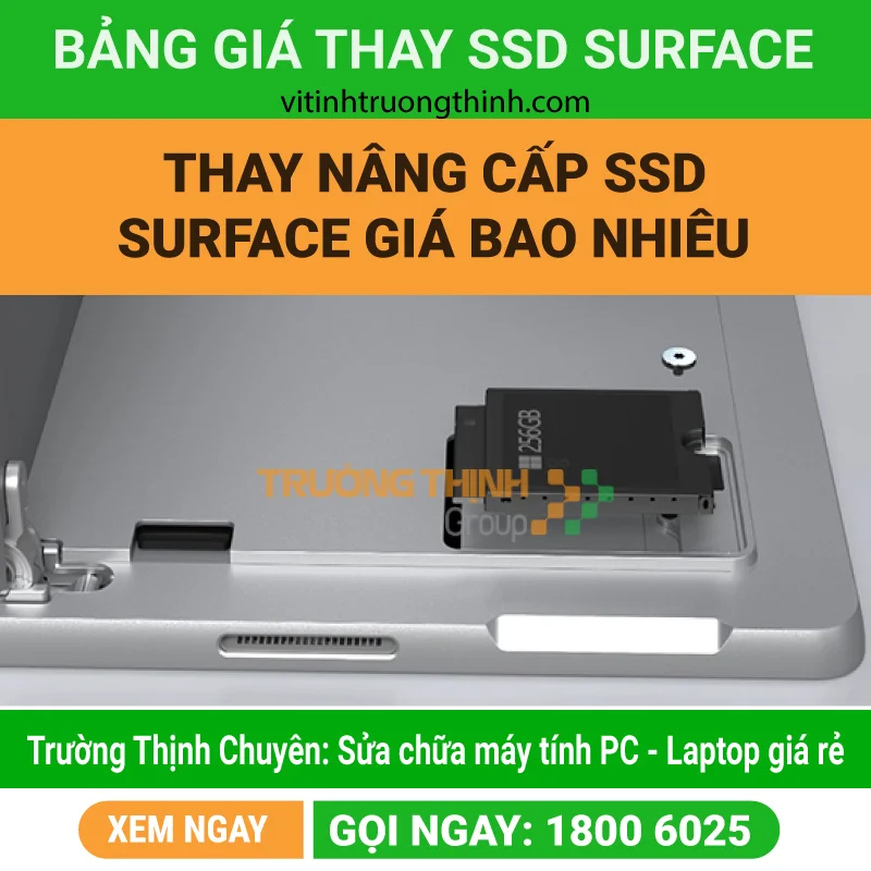 Thay Nâng Cấp Ổ Cứng SSD Surface Giá Bao Nhiêu – Bảng Giá Mới