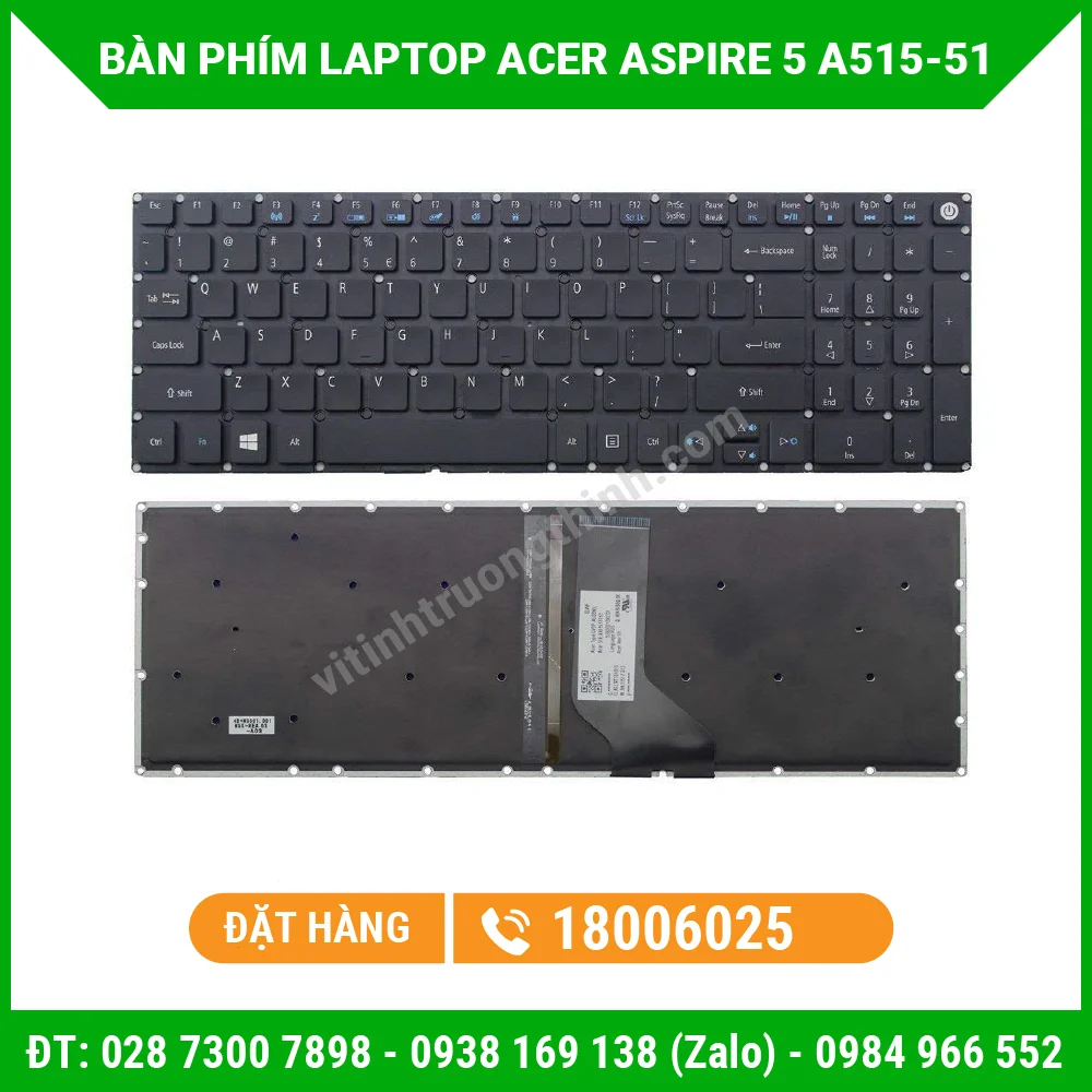 Bàn Phím Laptop Acer Aspire 5 A515-51