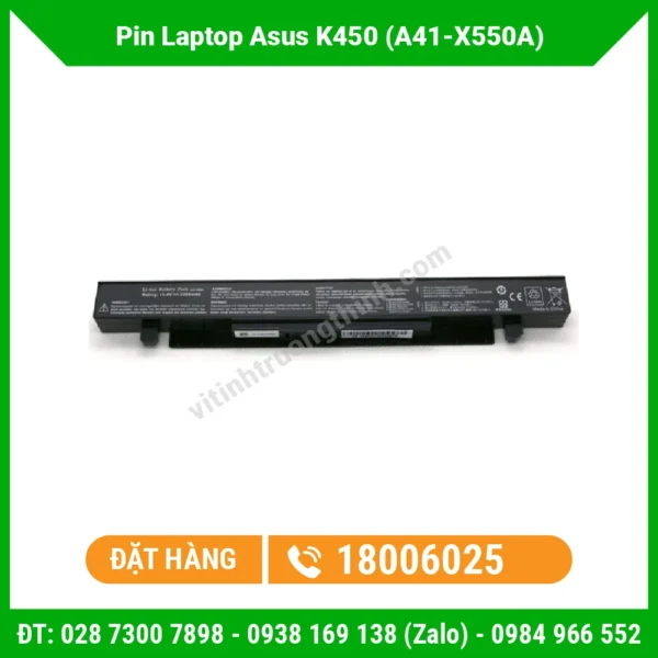 Pin Laptop Asus K450 (A41-X550A)