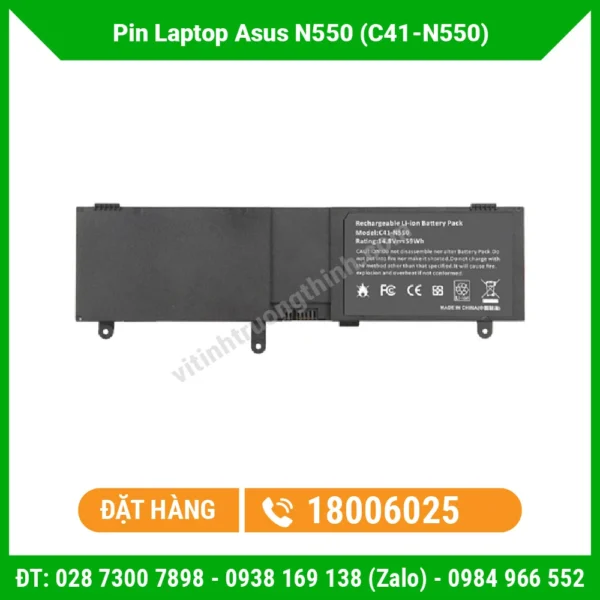 Pin Laptop Asus N550 (C41-N550)