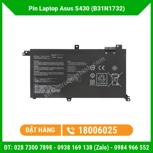 Pin Laptop Asus S430 (B31N1732)