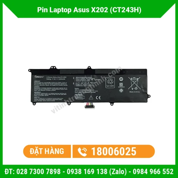 Pin Laptop Asus X202 (CT243H)