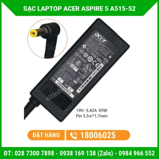 Sạc Laptop Acer Aspire 5 A515-52