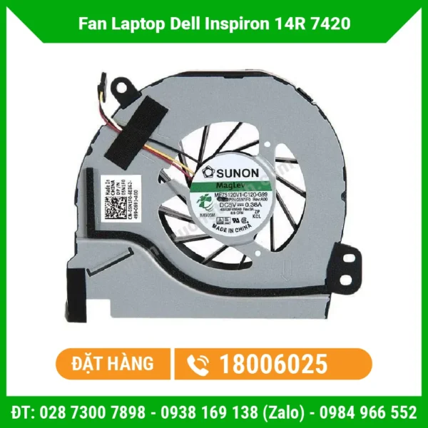 Thay Fan Quạt Laptop Dell Inspiron 14R 7420