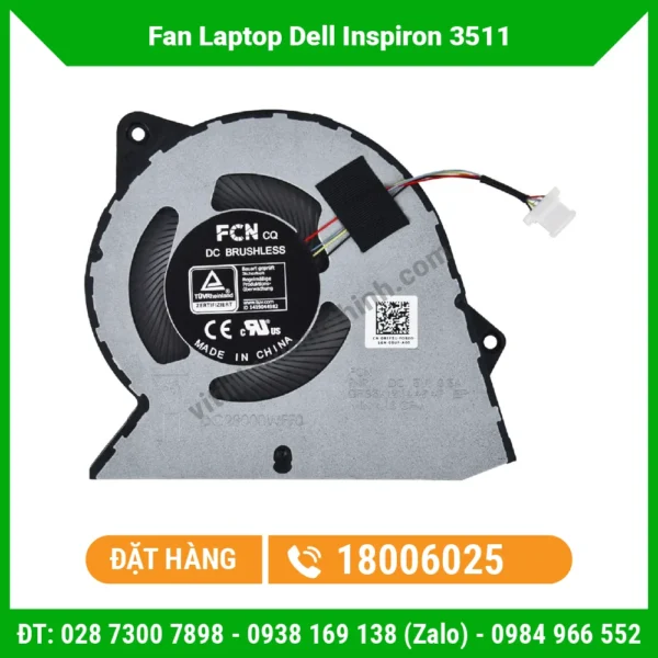 Thay Fan Quạt Laptop Dell Inspiron 3511