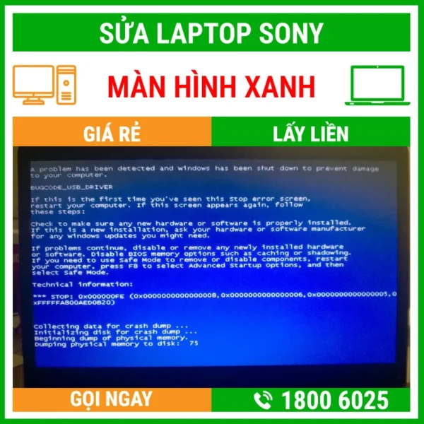 Sửa Laptop Sony Bị Màn Hình Xanh - Địa Chỉ Sửa Laptop Lấy Liền Uy Tín Giá Rẻ