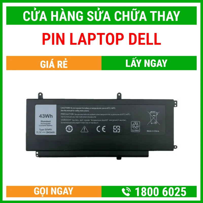 Pin Laptop Dell Giá Rẻ TP.HCM | Vi Tính Trường Thịnh