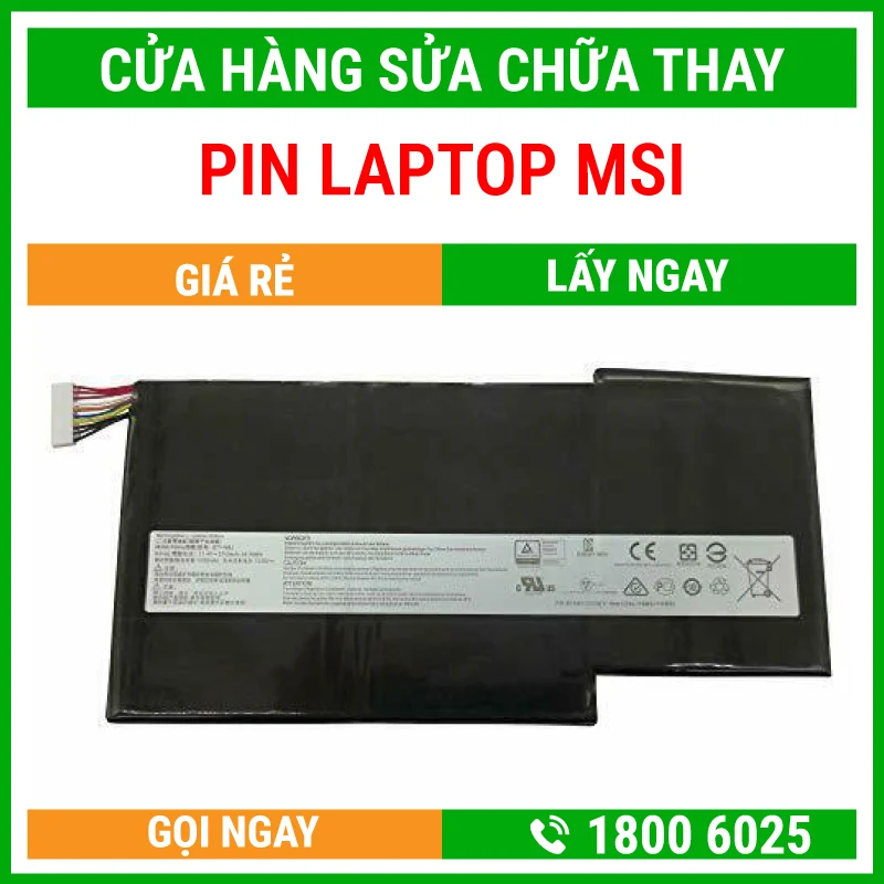 Pin Laptop MSI Giá Rẻ TP.HCM | Vi Tính Trường Thịnh
