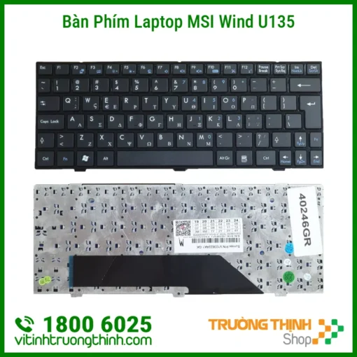 Bàn Phím Laptop MSI Wind U135