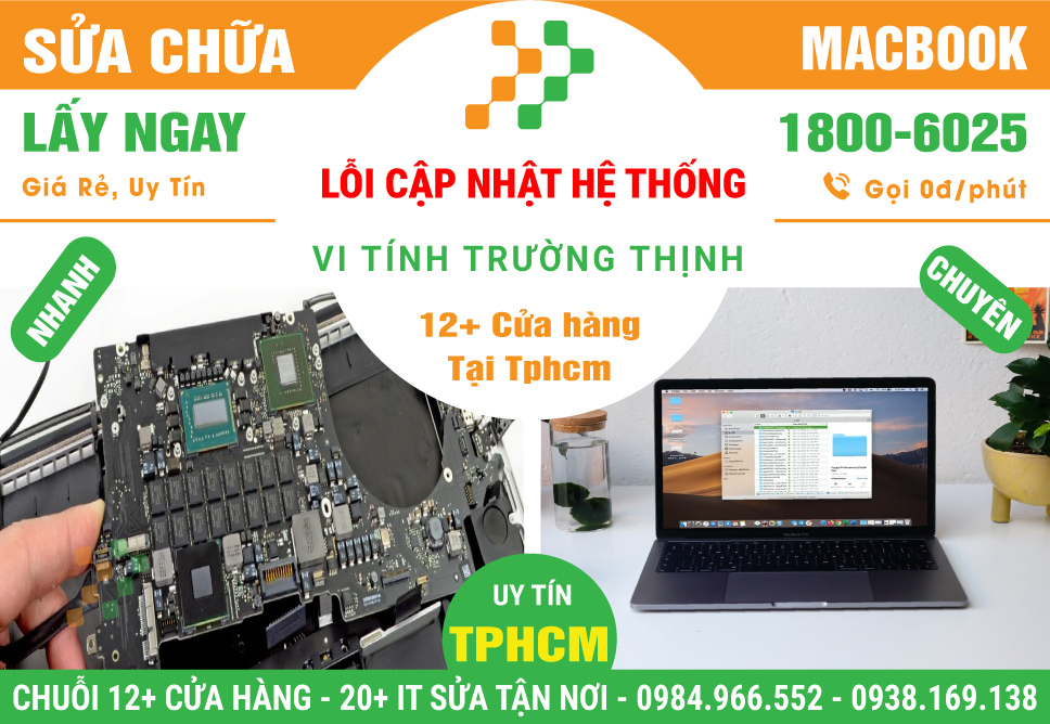 Sửa Chữa Macbook Lỗi Cập Nhật Hệ Thống