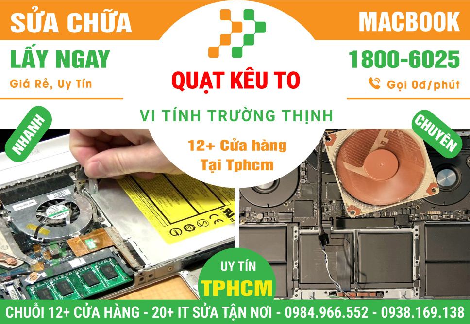 Sửa Chữa Macbook Nóng - Quạt Kêu To - Tự Tắt