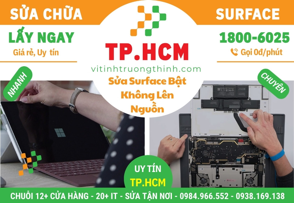 Sửa Surface Bật Không Lên Nguồn - Sập Nguồn