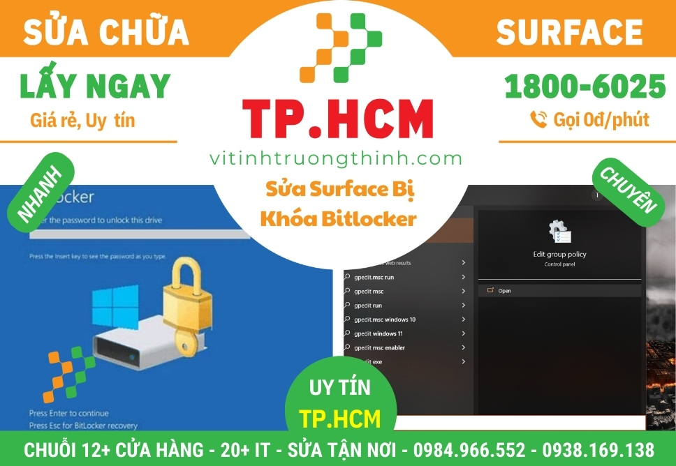 Sửa Surface Bị Khóa Bitlocker Tận Nơi