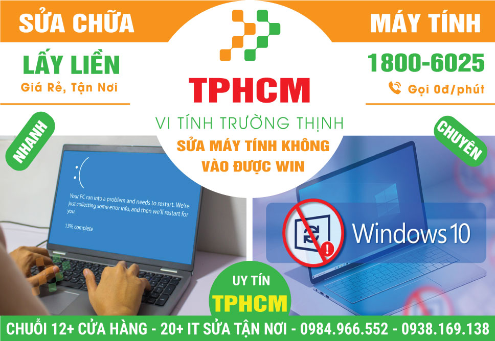 Địa Chỉ Sửa Máy Tính Không Vào Win TPHCM