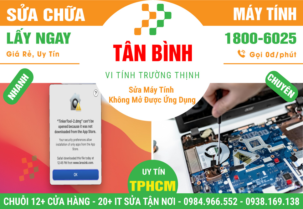 Địa Chỉ Sửa Lỗi Máy Tính Không Mở Được Ứng Dụng Tại Quận Tân Bình
