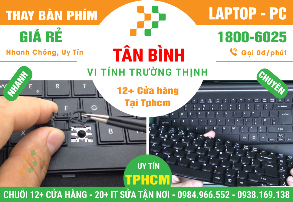 Thay Bàn Phím Laptop Quận Tân Bình