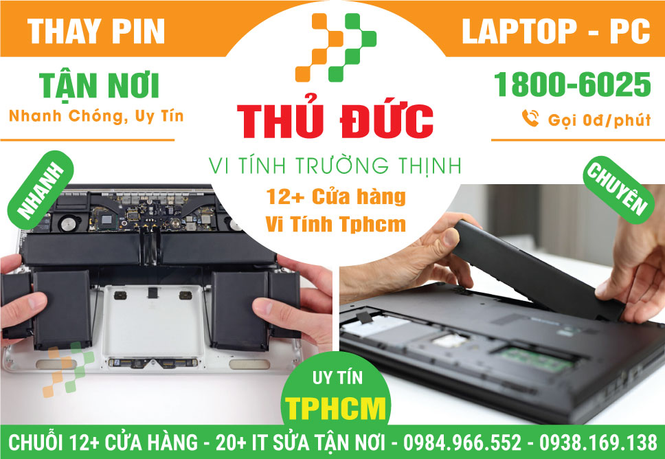 Thay Pin Laptop Quận Thủ Đức
