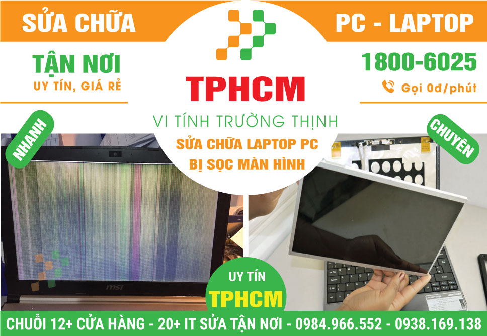 Sửa Laptop Bị Sọc Màn Hình, Hiển Thị Lỗi Ở TPHCM