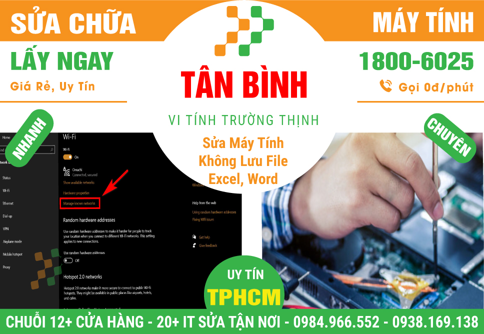 Chỗ Sửa Máy Tính Không Lưu Được File Excel, Word Tại Quận Tân Bình