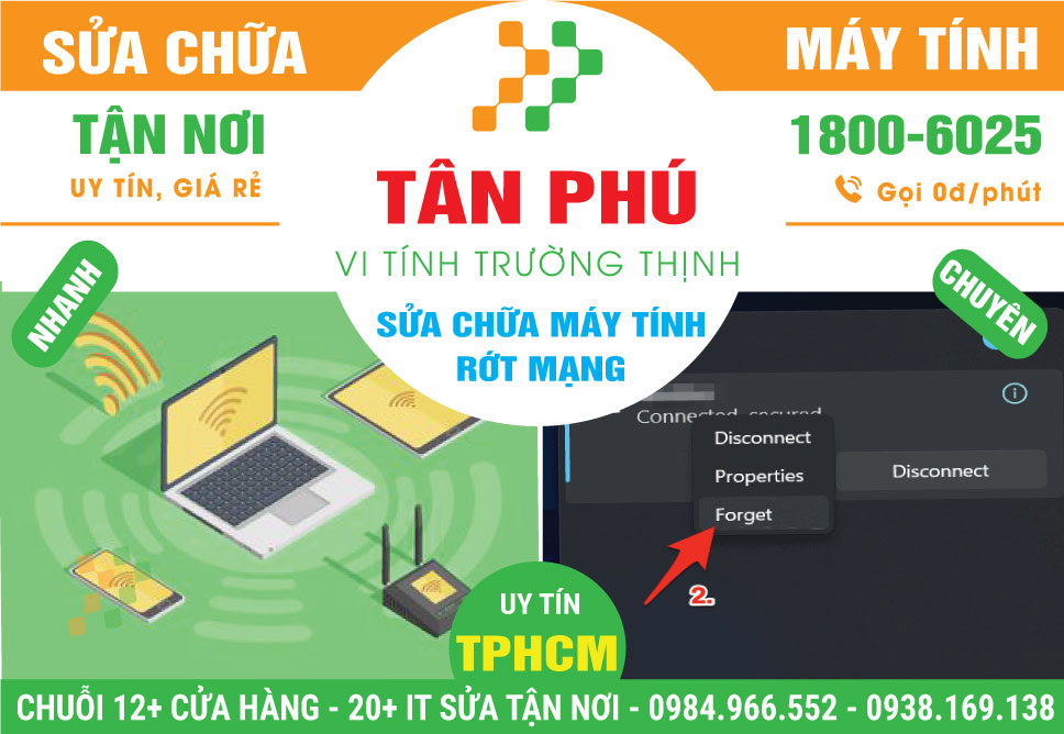 Sửa Máy Tính Rớt Mạng Quận Tân Phú - Giá Rẻ, Gần Đây